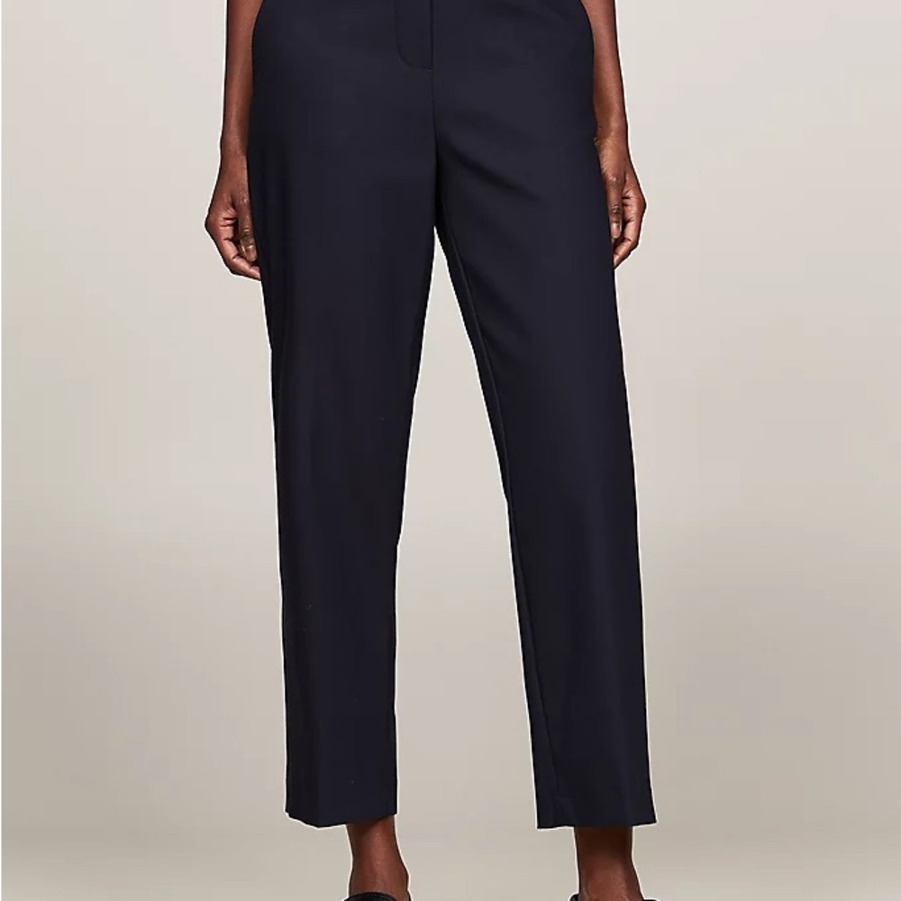 Tommy Hilfiger NWT Womens Black Princeton Slim 2 Business Casual Dress Pant $80